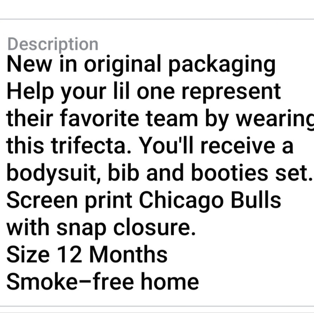 Chicago Bulls Basketball Infant Onsie Bodysuit 3 PCS Size 9-12 Month - Picture 4 of 12
